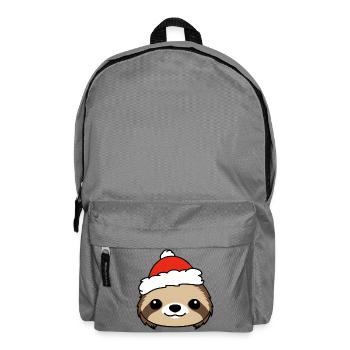 Paresseux de Noël avec le Père Noël - Sac à dos - gris éléphant - Devant