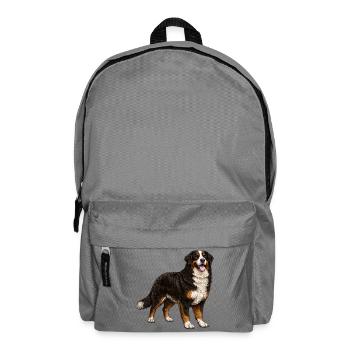 Vintage Bernersennenhund Illustration – Hundtreue - Rucksack - Mittelgrau - Vorne