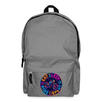 Eat Sleep Ride Repeat - Motorcycle - Biker - Backpack - elephant grey - Front