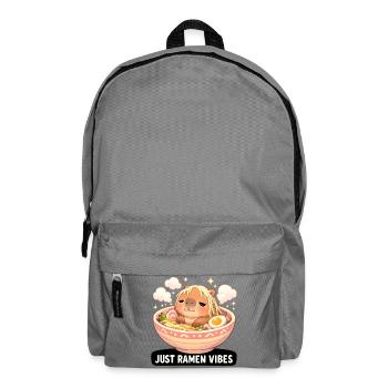 Capybara with ramen vibes - Backpack - elephant grey - Front