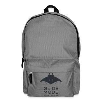 GLIDE MODE – minimalistische Mantarochen-Silhouett - Rucksack - Mittelgrau - Vorne
