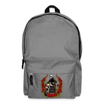 Roses squelette moto - Sac à dos - gris éléphant - Devant
