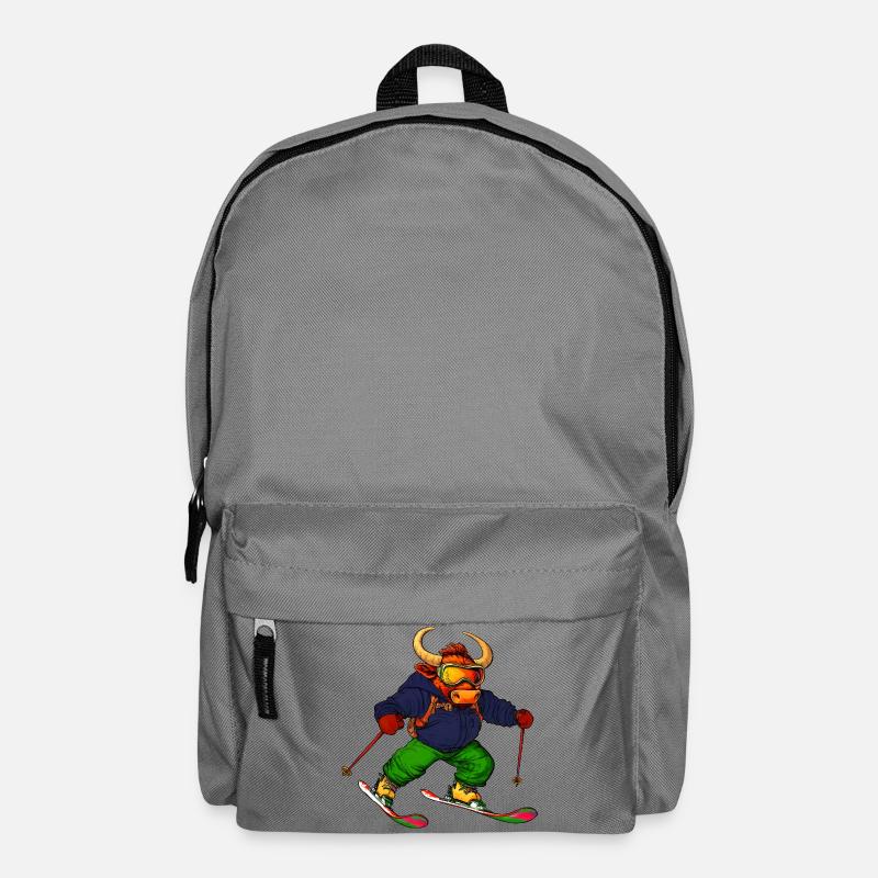 Stiere Skifahrer / Ski Stier - Rucksack - Mittelgrau