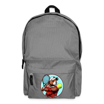 Bären Tennisspieler / Tennis Bär - Rucksack - Mittelgrau - Vorne