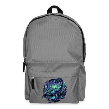 Neon Skorpion auf Kristall Planet Fantasy Motiv - Rucksack - Mittelgrau - Vorne