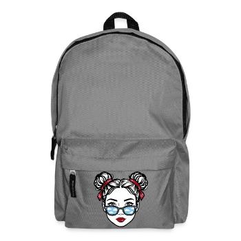 Cloud Reflex Eyeglass Girl Pop Art - Backpack - elephant grey - Front