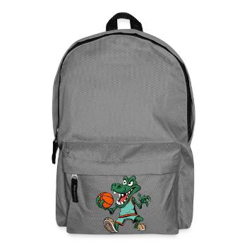 Basketballer Krokodil - Rucksack - Mittelgrau - Vorne