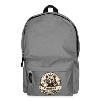 Einmal Mit Profis Arbeiten - Rucksack - Mittelgrau - Vorne