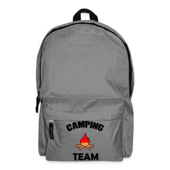 Campfire Silhouette Design - Backpack - elephant grey - Front