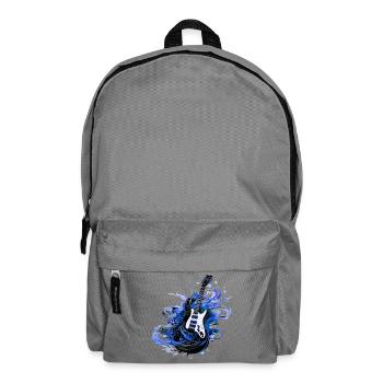 E-Gitarre Gitarre Gitarrist Musik Instrument Rock - Rucksack - Mittelgrau - Vorne