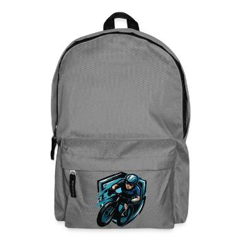 Blason de la bande dessinée Cycliste - Sac à dos - gris éléphant - Devant