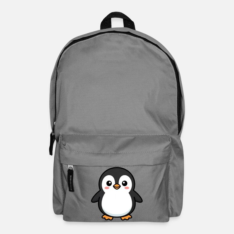 Adorable Penguin Pixel Pal - Backpack - elephant grey