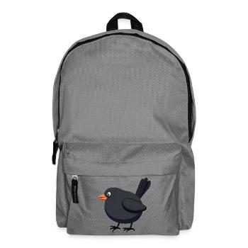 oiseau merle noir - Sac à dos - gris éléphant - Devant