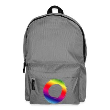 Bunter Farbkreis im Pinselstrich Design - Rucksack - Mittelgrau - Vorne