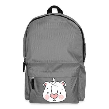 Visage d’ours délicat cœur nez - Sac à dos - gris éléphant - Devant