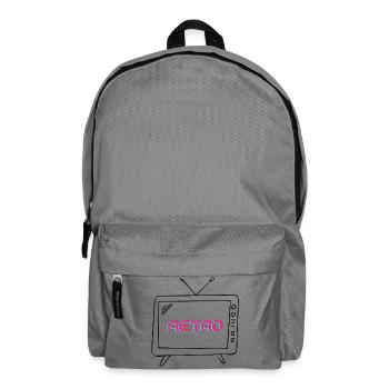Retro Neon Glitch - Backpack - elephant grey - Front