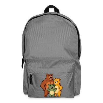 Funny Bear Family - Backpack - elephant grey - Front