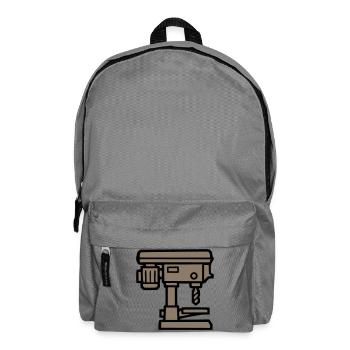 Standbohrmaschine Werkzeug Icon - Rucksack - Mittelgrau - Vorne