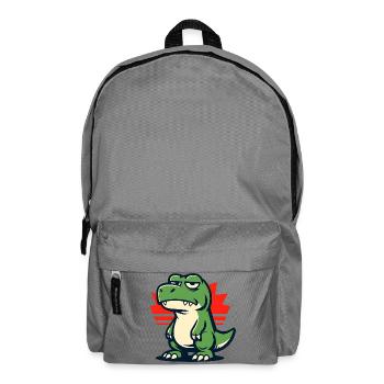 Chill Dinosaur Mood Grumpy - Backpack - elephant grey - Front