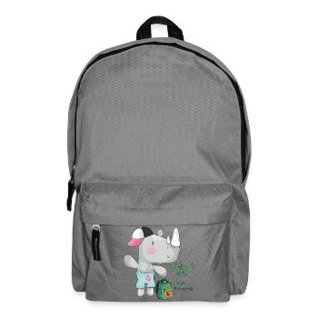  Schulstart Einschulung Dino - Rucksack - Mittelgrau - Vorne