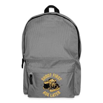 Shoot First Ask Later - Backpack - elephant grey - Front