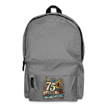 75 Jahre – Noch lange nicht leise - Rucksack - Mittelgrau - Vorne