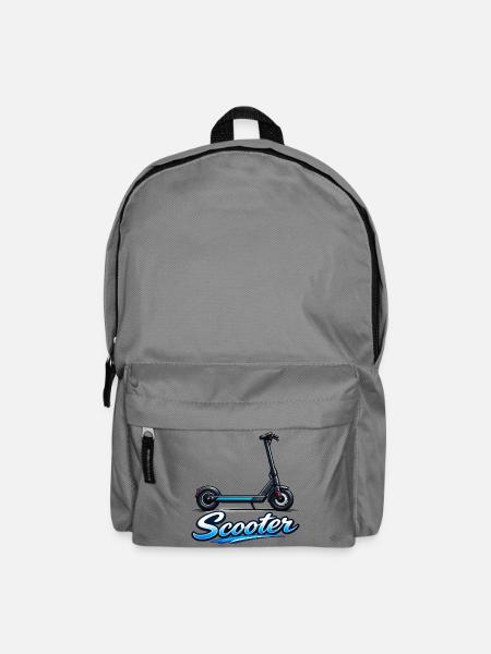 Scooter Illustration Neon Ride - Rucksack - Mittelgrau