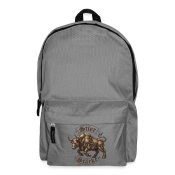 Steampunk Stier Stärke - Rucksack - Mittelgrau - Vorne
