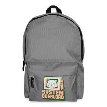 Retro Computer-Kätzchen: System Overload - Rucksack - Mittelgrau - Vorne