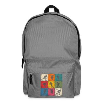 Inline Skating Retro Collage - Rucksack - Mittelgrau - Vorne