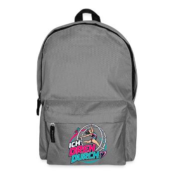 Ich Dreh Durch Rhönrad - Rucksack - Mittelgrau - Vorne