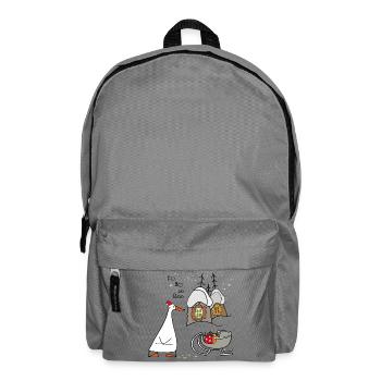 Weihnachtliche Gans  - Rucksack - Mittelgrau - Vorne