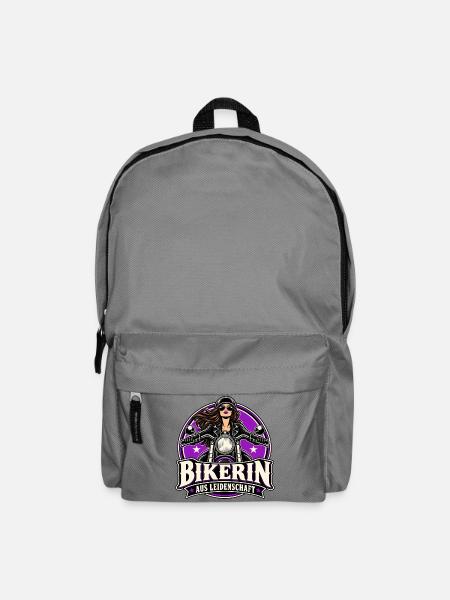 Bikerin Leidenschaft Motorrad-Style - Rucksack - Mittelgrau