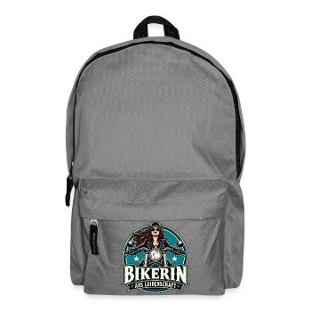 Bikerin Aus Leidenschaft - Rucksack - Mittelgrau - Vorne