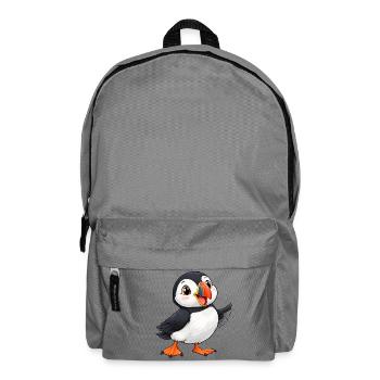 Papageientaucher Kawaii Style – Süßer Vogel - Rucksack - Mittelgrau - Vorne