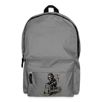 Sensenmann am Gehwagen - Rucksack - Mittelgrau - Vorne