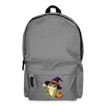 Frosch mit Hexenhut - Rucksack - Mittelgrau - Vorne