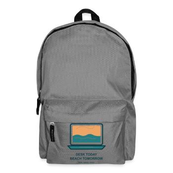 Schreibtisch Heute Strand Morgen - Rucksack - Mittelgrau - Vorne