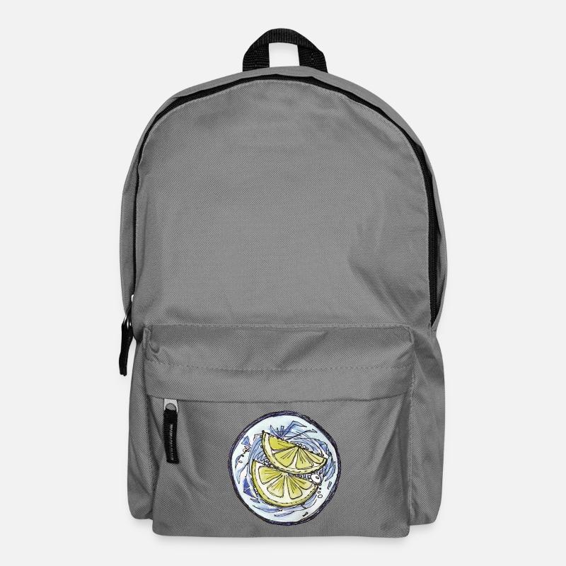 Zitronen Handzeichnung - Rucksack - Mittelgrau