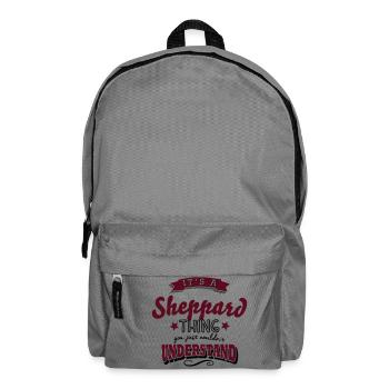 its a sheppard name surname thing - Backpack - elephant grey - Front