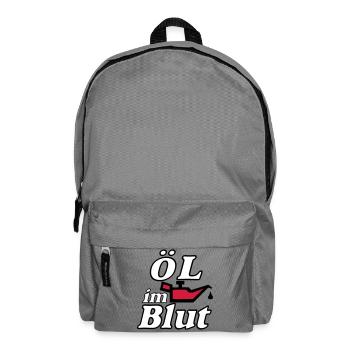 Auto Tuning Schrauber Kult Shirt, Öl im Blut (25) - Rucksack - Mittelgrau - Vorne