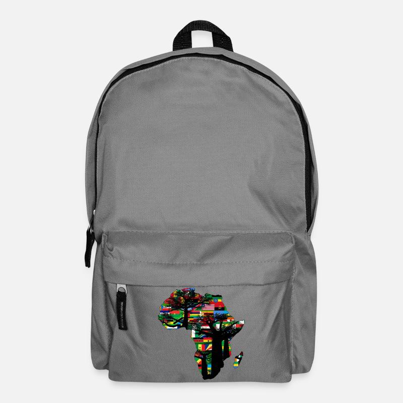 afrique baobab et drapeaux - Sac à dos - gris éléphant