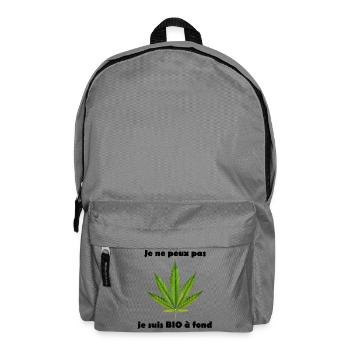 Feuille de cannabis stylisée pour vêtements - Sac à dos - gris éléphant - Devant
