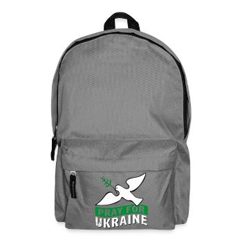 Pray for Ukraine mit Taube | Vectorgraphic - Rucksack - Mittelgrau - Vorne