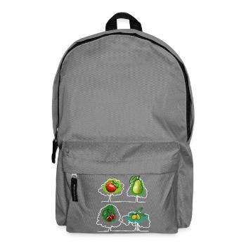 Apple, Pear, Cherry - Backpack - elephant grey - Front