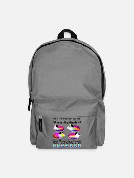 Pinke Meerschweinchen bunt - Rucksack - Mittelgrau