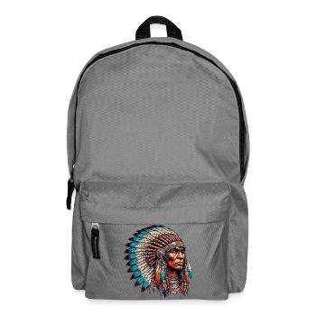 Amérindien Peau rouge d’Amérique - Sac à dos - gris éléphant - Devant