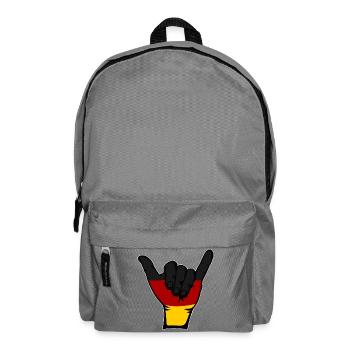 Deutschland Flagge Surfing Symbol - Rucksack - Mittelgrau - Vorne