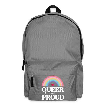 Mois de la fierté LGBT - Queer et fier - Sac à dos - gris éléphant - Devant
