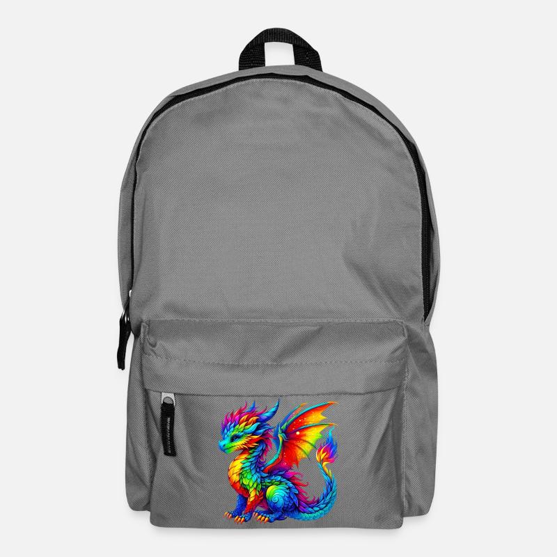 Drache - Rucksack - Mittelgrau